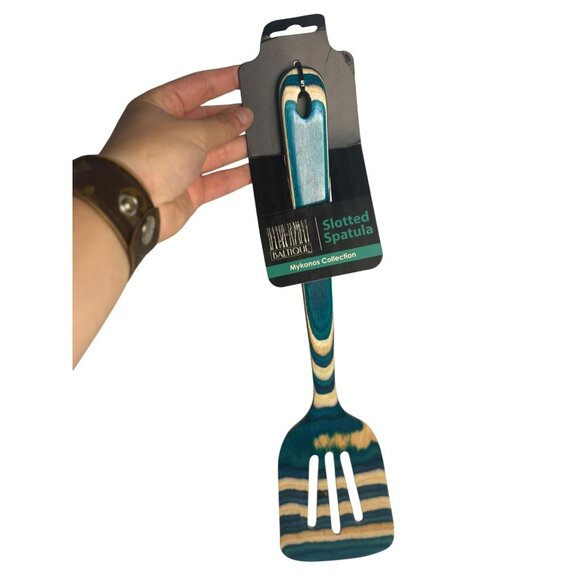 New Baltique Mumbai Layered Birch Wood Slotted Spatula - 12-1/2 Inch - Picture 1 of 5